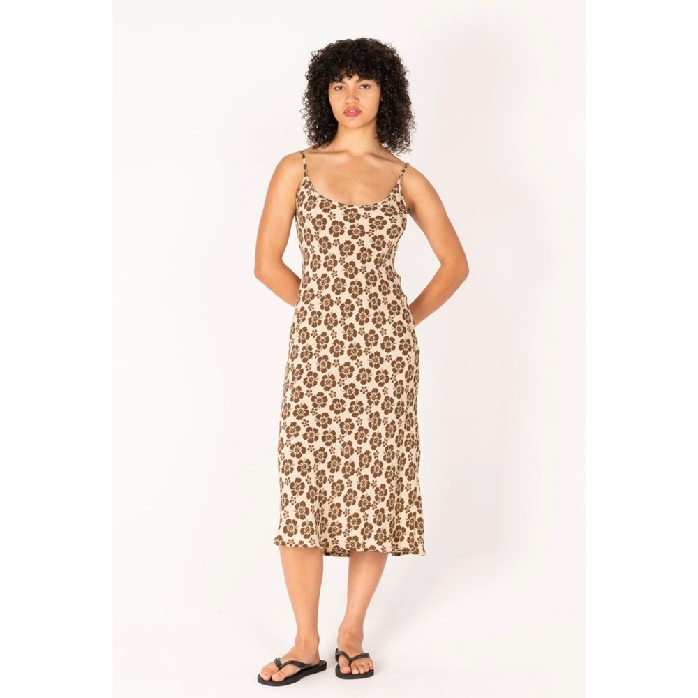 Emma Mulholland on Holiday‎ Vacation Slip Dress Happy Hawaii Sand Brown XXL NWT
